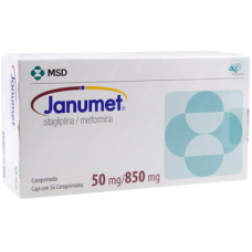 JANUMET 50 MG / 850 MG C/56 COMP