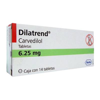 DILATREND 6.25 MG C/14 TABS	 