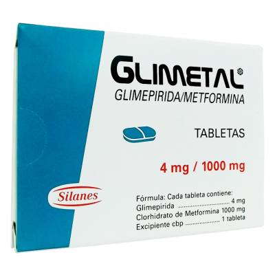 GLIMETAL 4 MG/1000 MG C/16 TABS	 