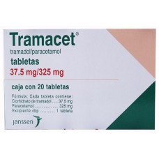  TRAMACET 37.5MG/325 MG C/20 TABS	 