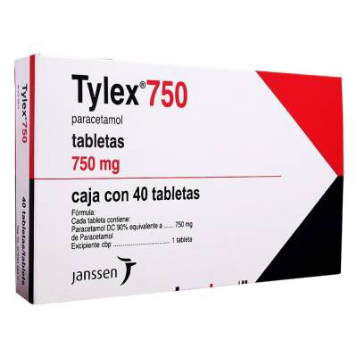  TYLEX 750 MG C/40 TABS	 