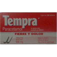 TEMPRA 500 MG C/20 TABS	 
