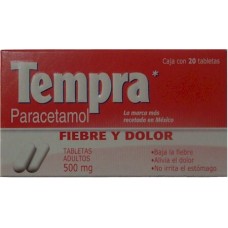  TEMPRA 500 MG C/20 TABS	 