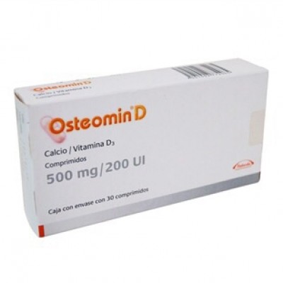  OSTEOMIN D 500 MG/200 UI C/30 COMP	 