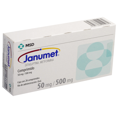 JANUMET 50 MG/500 MG C/28 COMP