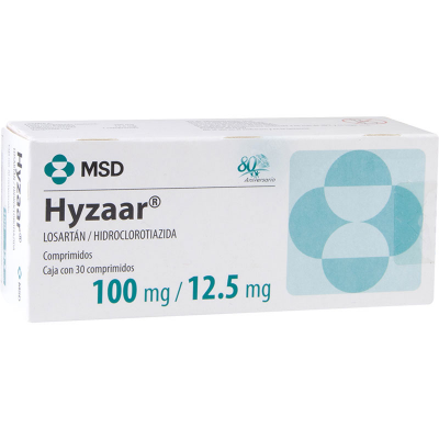 HYZAAR 100 MG/ 12.5 MG C/30 COMP